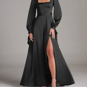 Azazie Leona Black Plus Size Gown